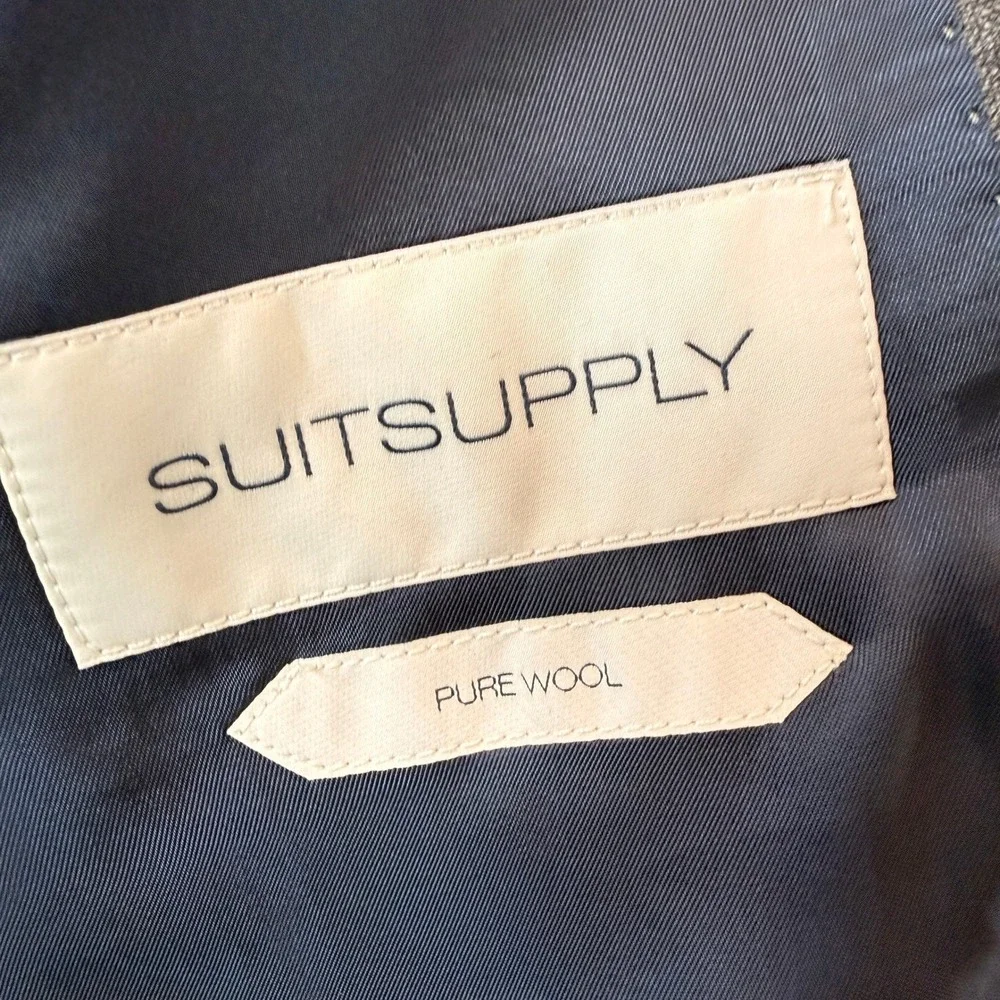 Suitsupply Lazio Suit Vitale Barberis Canonico Wool Men's Gray 42R Slim